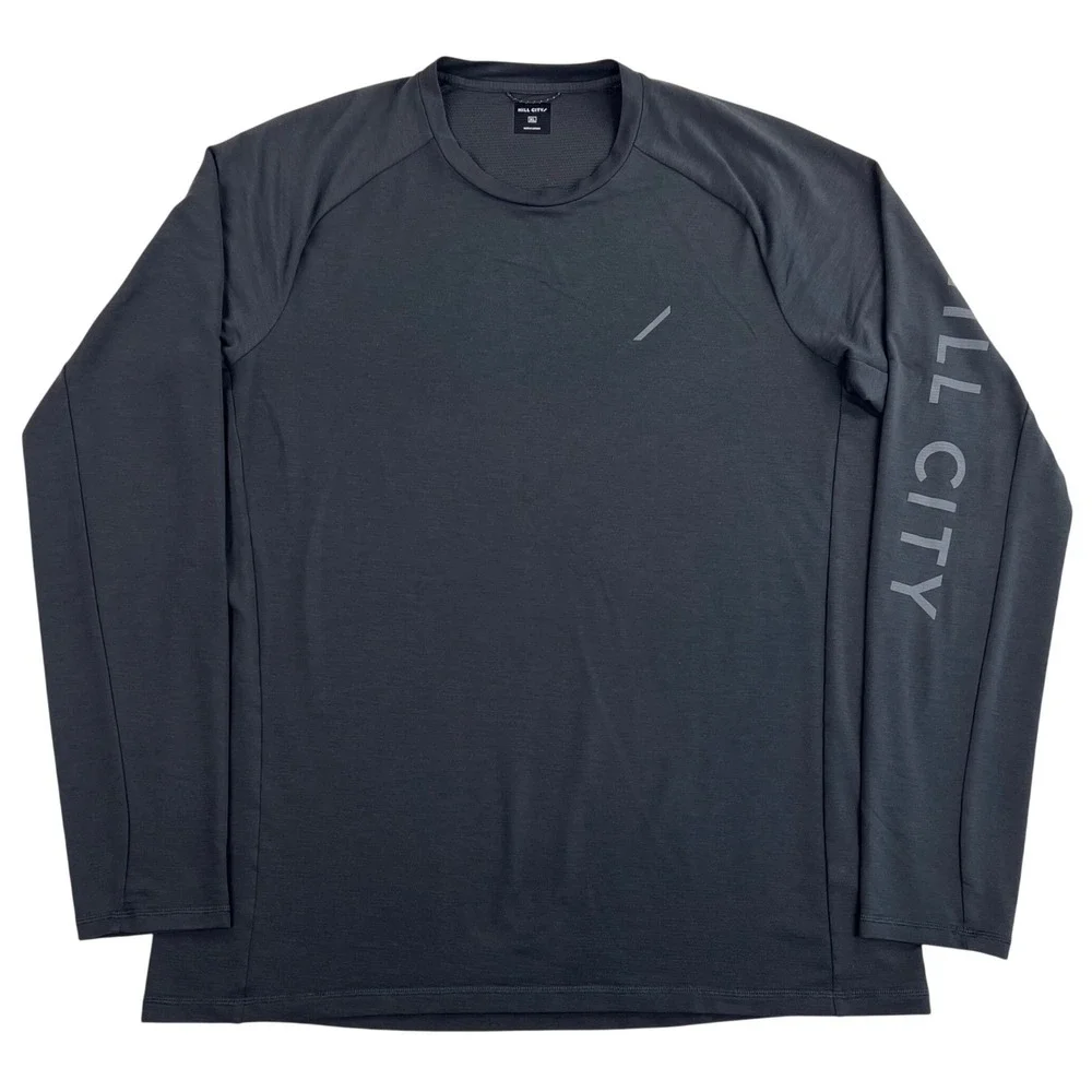Hill City Training Long Sleeve Shirt Men XL Gray Lyocell Performance‎ Stretch